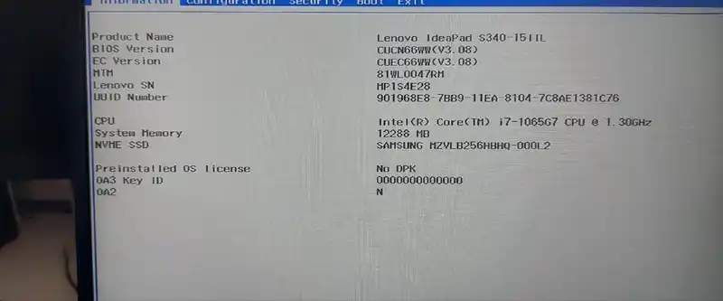 Lenovo i7 10gen/12gb DDR4/ 256GB M.2